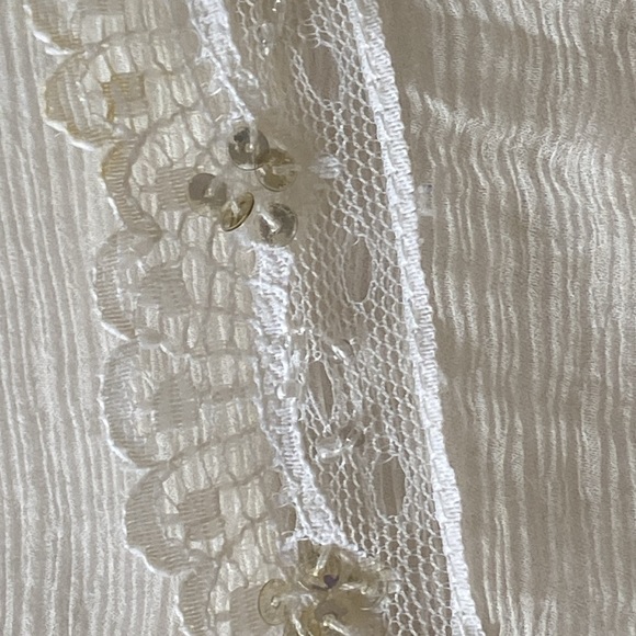 French Jaune Rouge strappy, light fabric top.Creamy pale vanilla ( not white) - Picture 8 of 13